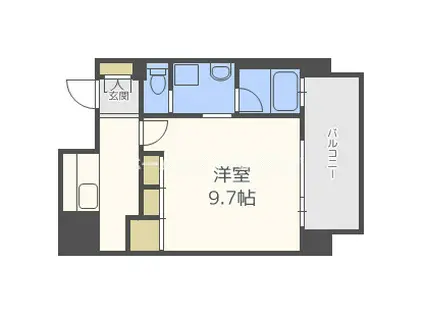 アーバネックス南堀江(1DK/3階)の間取り写真