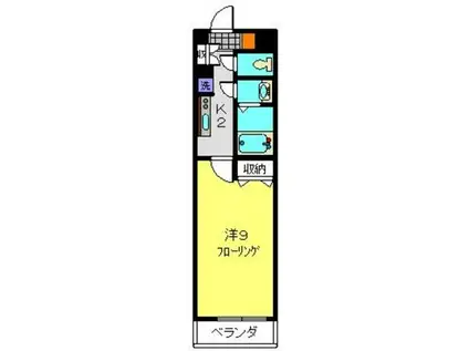 シーサイドテラス(1K/3階)の間取り写真