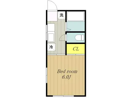 メゾン文京(1K/2階)の間取り写真