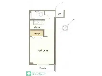 プラーズ関原(ワンルーム/3階)の間取り写真