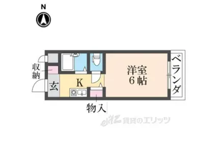 ラポール3(1K/3階)の間取り写真