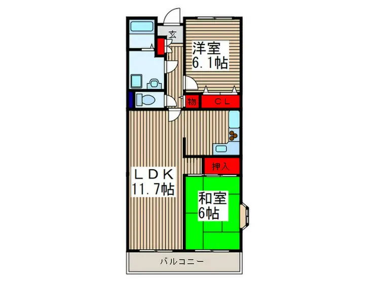 戸田パークフォルム 5階階 間取り