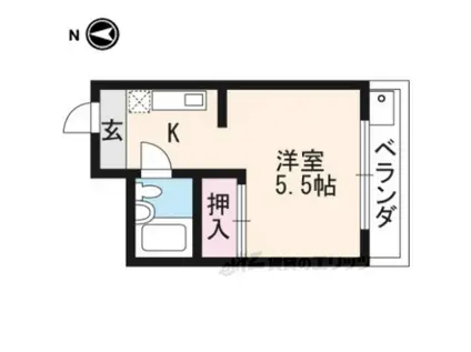 ハイツ協栄(1K/4階)の間取り写真