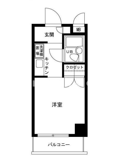 リーマ西台クレスト(ワンルーム/2階)の間取り写真