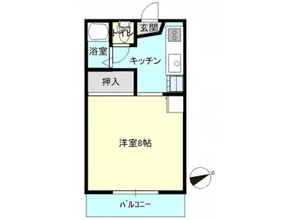 アバンギャルド(1K/2階)の間取り写真