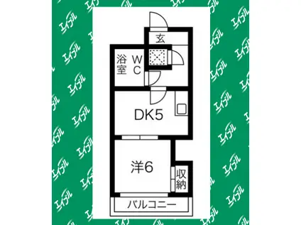 メゾン福谷I(1DK/2階)の間取り写真