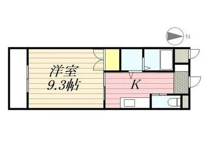 パティナA(1K/1階)の間取り写真