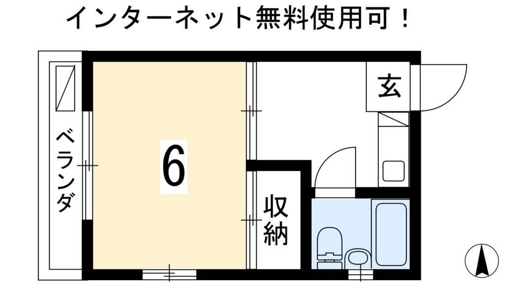 コーポフタバ(1K/3階)の間取り写真