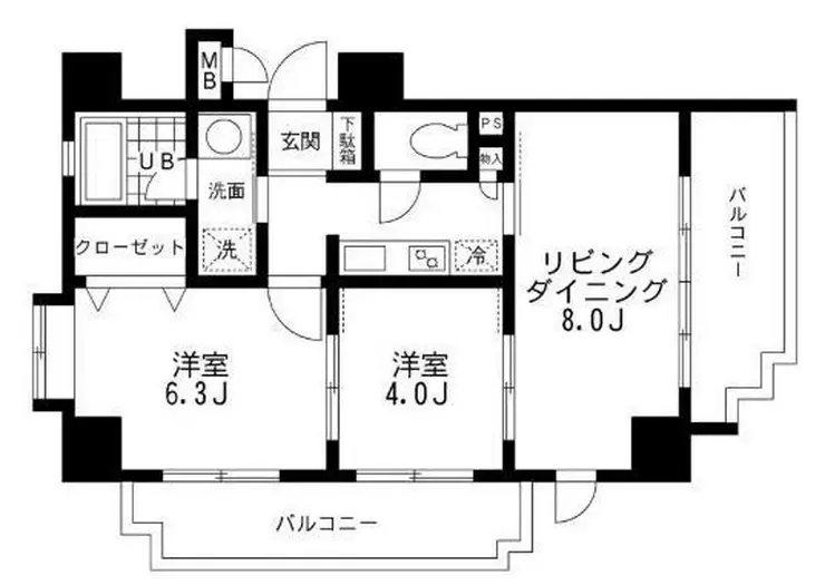 レジディア文京本郷 2階階 間取り