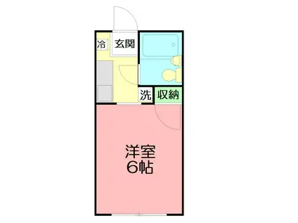 スカイパルユタカ(1K/2階)の間取り写真