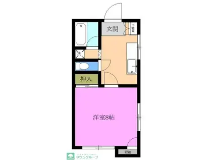 ヴィクトワール(1DK/3階)の間取り写真