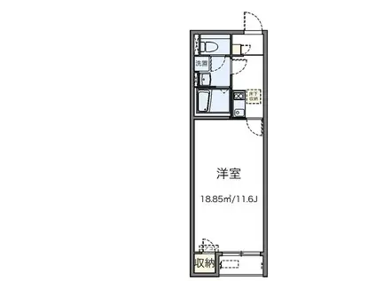 レオネクストSTAGEV(1K/1階)の間取り写真