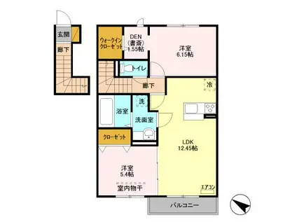 CASA SOAVE カーサソアベ(2LDK/2階)の間取り写真