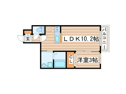 マノール(1LDK/1階)の間取り写真