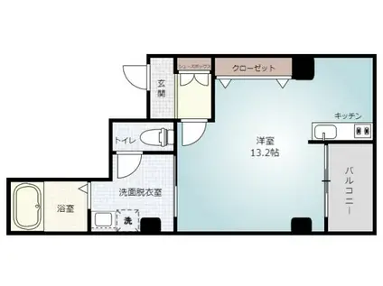 キクヤビルディング(ワンルーム/7階)の間取り写真