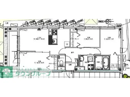 JOS RESIDENCE 高田馬場(3LDK/1階)の間取り写真