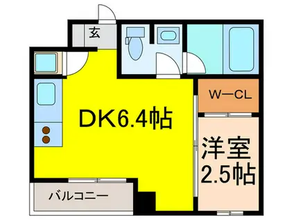 LEGIAN-002(1DK/4階)の間取り写真