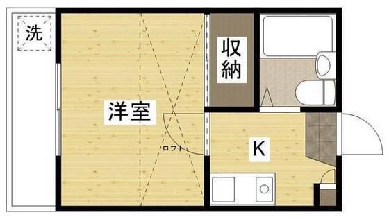 大竹レジデンス(1K/2階)の間取り写真