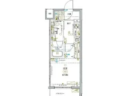 KDXレジデンス池袋ウエスト(1K/7階)の間取り写真