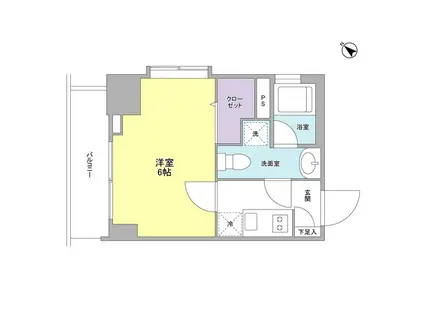 リバーレ月島(1K/9階)の間取り写真