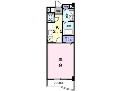 アールコンシャス(1K/3階)の間取り写真