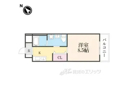 FELICHE・GARDEN(1K/3階)の間取り写真