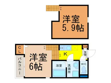 ステラコート(1SK/1階)の間取り写真