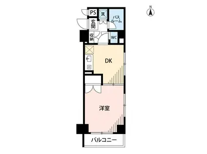 フェニックス明大前(1DK/9階)の間取り写真