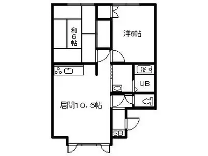グレイス三田(2LDK/2階)の間取り写真