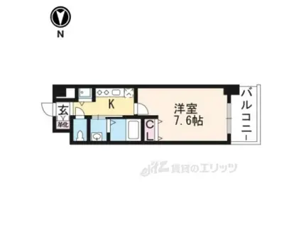 PIERIS GARDEN(1K/1階)の間取り写真