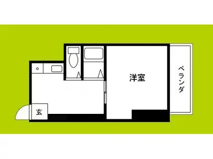 ピジェブラン九条(1DK/9階)の間取り写真