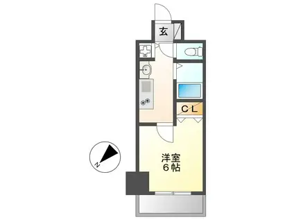 プレサンス新栄リミックス(1K/8階)の間取り写真