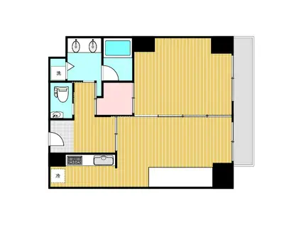 おおきに東心斎橋ビル(1LDK/7階)の間取り写真
