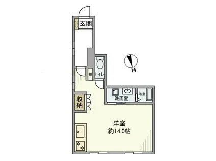 YAビル(ワンルーム/1階)の間取り写真