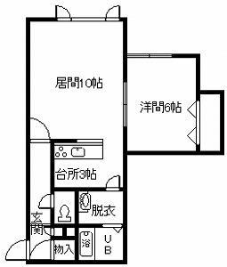 WAKE07(1LDK/1階)の間取り写真