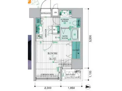 レオーネ金町(1K/4階)の間取り写真