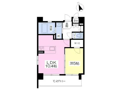 GRACIAS(1LDK/4階)の間取り写真