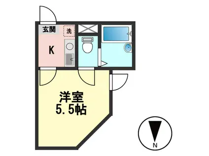 COZY鎌倉(ワンルーム/3階)の間取り写真