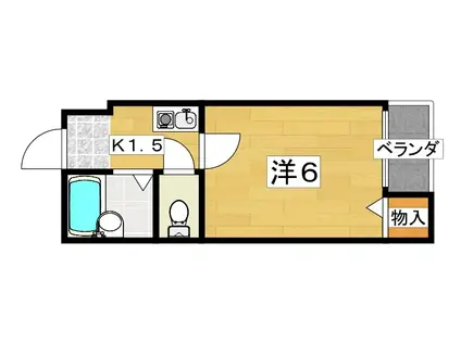 プレアール寝屋川高柳(1K/4階)の間取り写真