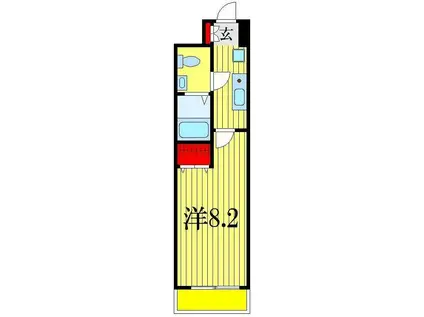 らふぃね壱番館(1K/4階)の間取り写真