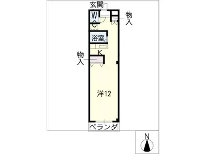 クリーンハイツ安井III(ワンルーム/3階)の間取り写真