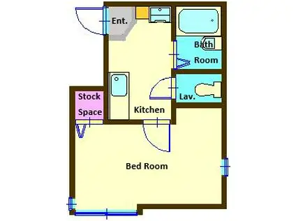 FELICE(1K/2階)の間取り写真