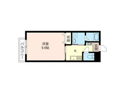 フォレスト7(1K/1階)の間取り写真