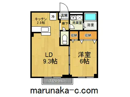 LUMINOUS CREF(1LDK/3階)の間取り写真