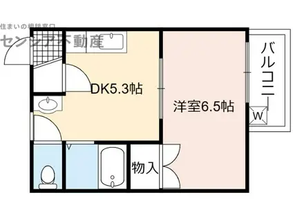 BELLE NEIGE-ベルネージュ-(1DK/1階)の間取り写真