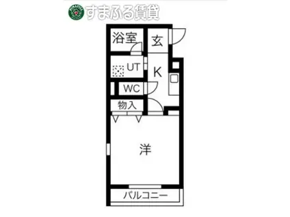 名鉄三河線 碧南中央駅 徒歩10分 3階建 築21年(1K/1階)の間取り写真