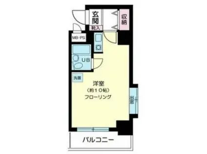 ライオンズマンション両国第8(1K/3階)の間取り写真