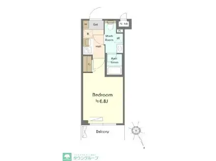 SHOKEN RESIDENCE横浜鶴見II(1K/4階)の間取り写真