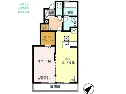 アステージ松並(1LDK/1階)の間取り写真