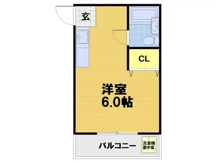 CASA CARINA(ワンルーム/3階)の間取り写真